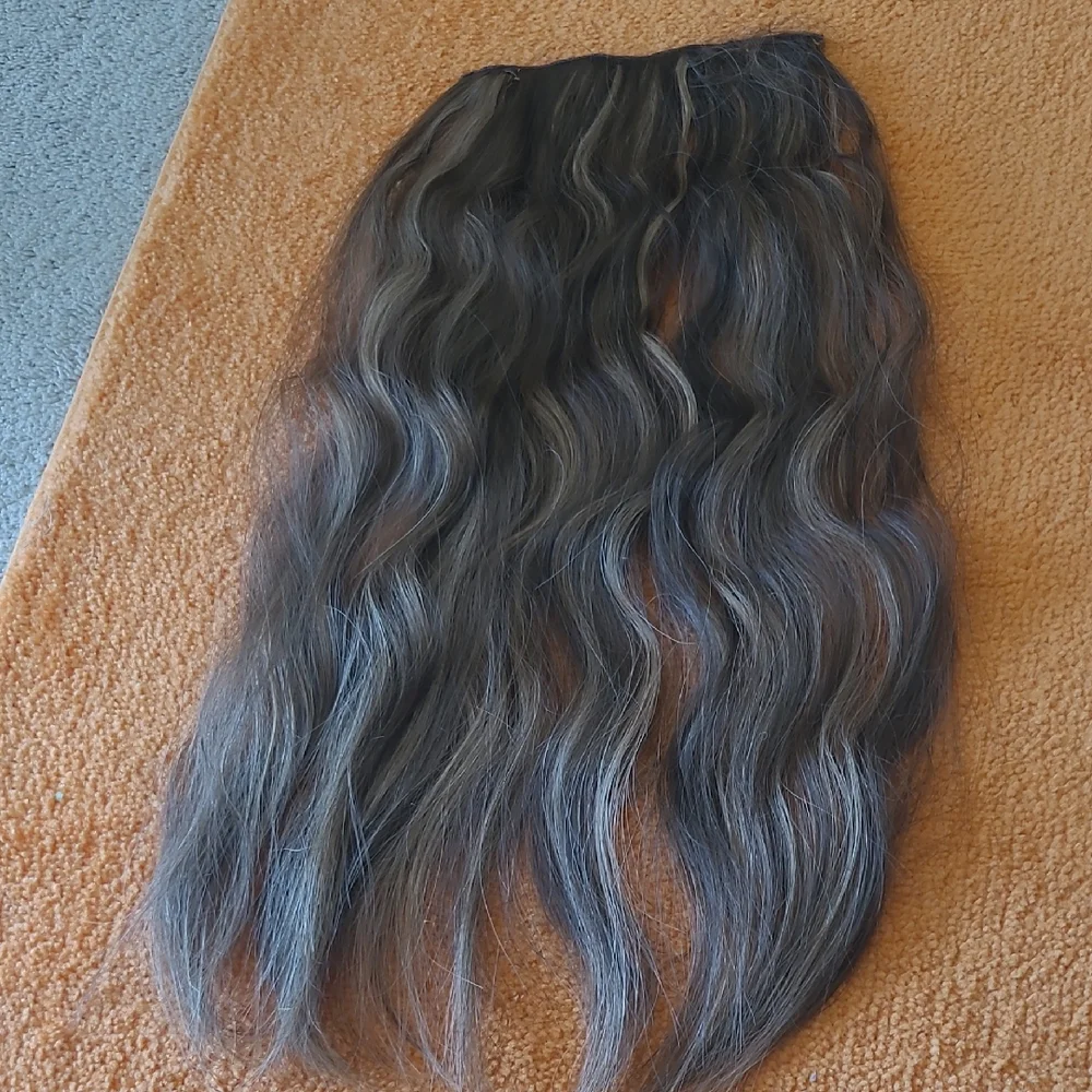 21 In. Synthetic Clip In Ombre Brown  Hair Extensions